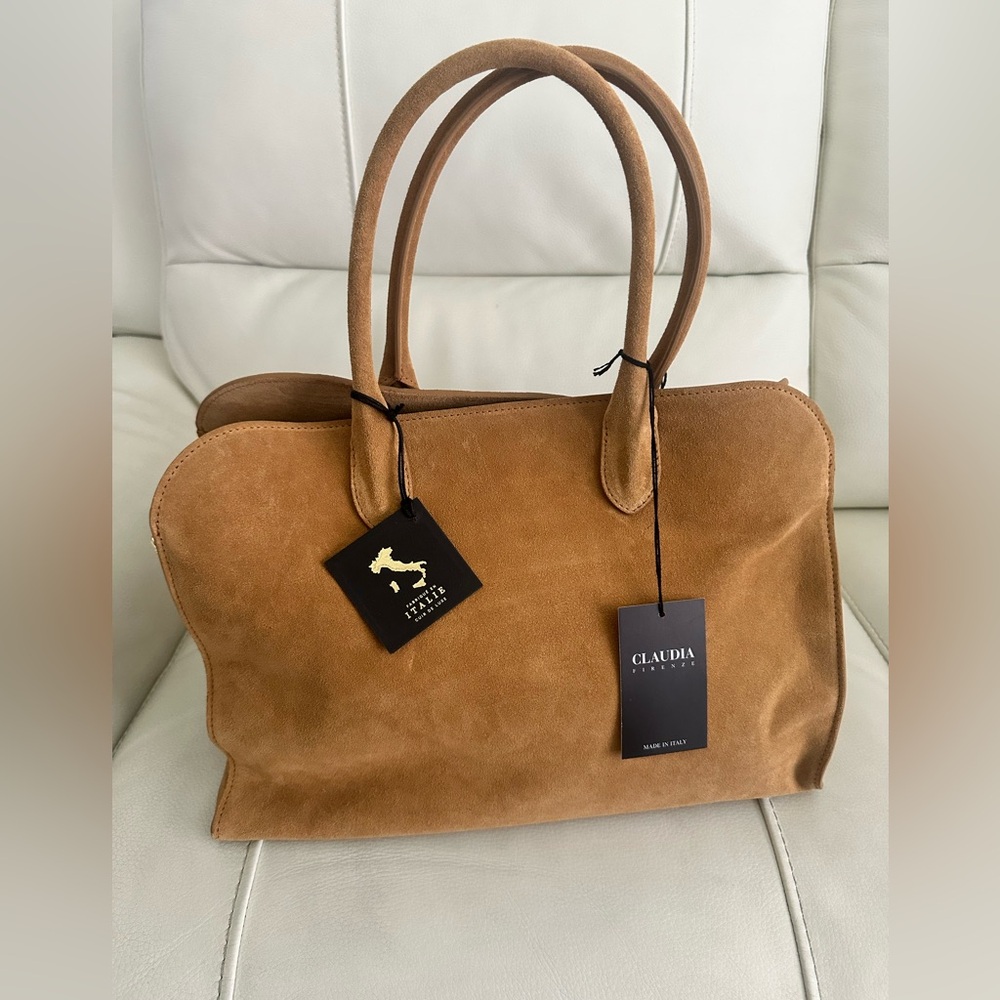 Claudia Firenze Tan Suede Women's Bag
